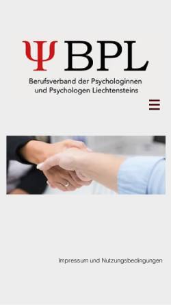 Vorschau der mobilen Webseite www.psychotherapie.li, Berufsverband der Psychologinnen und Psychologen Liechtensteins (BPL)