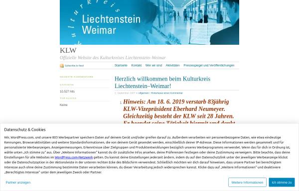 Vorschau von klwfl.wordpress.com, Kulturkreis Liechtenstein–Weimar