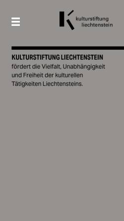 Vorschau der mobilen Webseite www.kulturstiftung.li, Kulturstiftung Liechtenstein