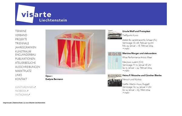 Vorschau von visarte.li, Visarte Liechtenstein e.v. - Berufsverband Bildender Künstler/innen in Liechtenstein