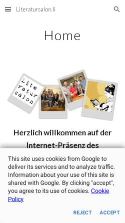 Vorschau der mobilen Webseite www.literatursalon.li, Liechtensteiner Literatursalon