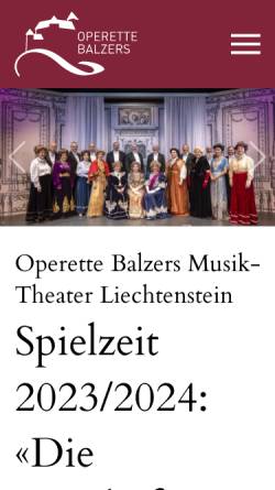 Vorschau der mobilen Webseite www.operette-balzers.li, Operette Balzers
