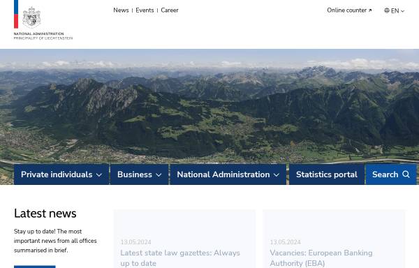 Vorschau von www.llv.li, Medienmitteilungen - Information und Kommunikation der Regierung - Landesverwaltung Liechtenstein