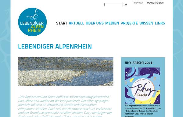 Vorschau von www.lebendigerrhein.org, Lebendiger Alpenrhein