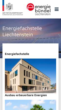 Vorschau der mobilen Webseite www.xn--energiebndel-klb.li, Energiebündel Liechtenstein