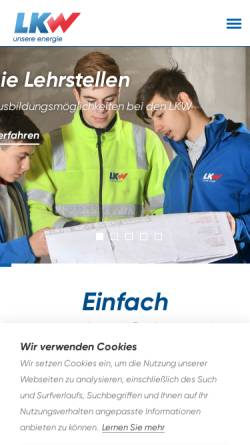 Vorschau der mobilen Webseite www.stromsparen.li, Stromsparen - LKW - Liechtensteinische Kraftwerke