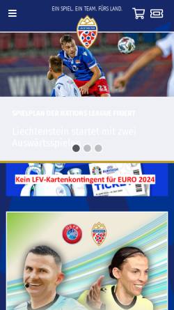 Vorschau der mobilen Webseite www.lfv.li, Liechtensteiner Fussballverband