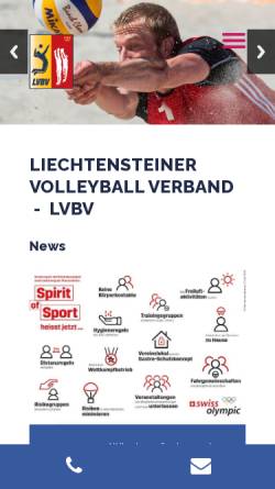 Vorschau der mobilen Webseite www.lvbv.li, Liechtensteiner Volleyballverband