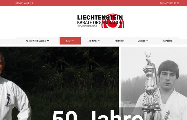 Vorschau von www.kyokushin.li, Liechtenstein Karate Organisation