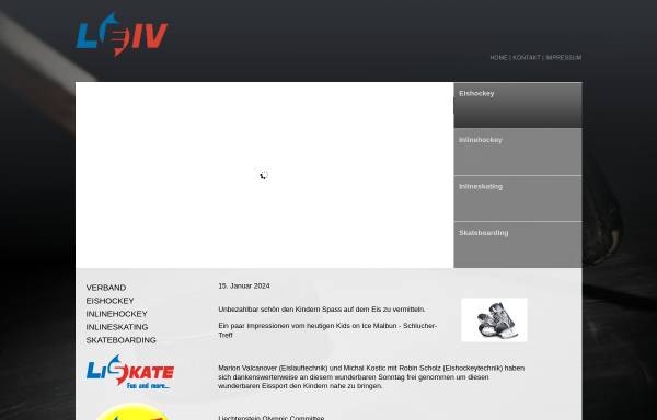 Vorschau von www.leiv.li, Liechtensteiner Eishockey und Inline Verband