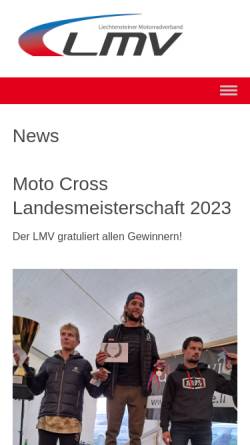Vorschau der mobilen Webseite www.motorradverband.li, Liechtensteiner Motorradverband