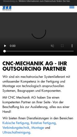 Vorschau der mobilen Webseite cnc.li, CNC-Mechanik AG