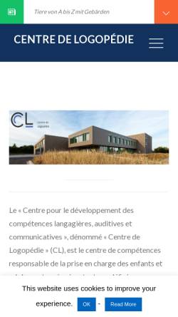 Vorschau der mobilen Webseite www.logopedie.lu, Centre de Logopedie