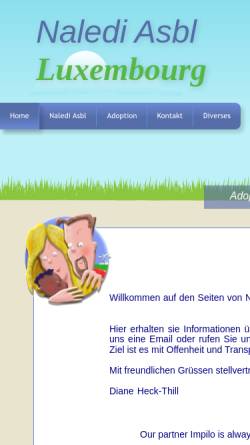 Vorschau der mobilen Webseite www.adoption.lu, Naledi Asbl Luxemburg - Diane Heck-Thill