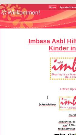 Vorschau der mobilen Webseite www.imbasa.lu, Imbasa a.s.b.l.