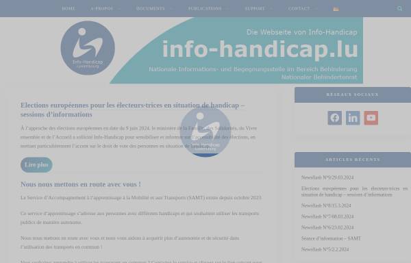 Vorschau von www.info-handicap.lu, Info-Handicap - Nationaler Behindertenrat