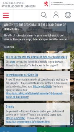 Vorschau der mobilen Webseite www.geoportail.lu, Geoportal.lu - Kataster- und Topographieverwaltung des Großherzogtums Luxemburg