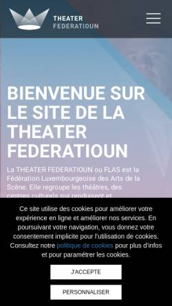 Vorschau der mobilen Webseite www.theatre.lu, Fédération Luxembourgeoise des Théâtres a.s.b.l.
