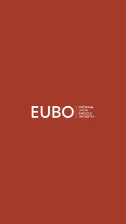 Vorschau der mobilen Webseite www.eubo.eu, European Union Baroque Orchestra