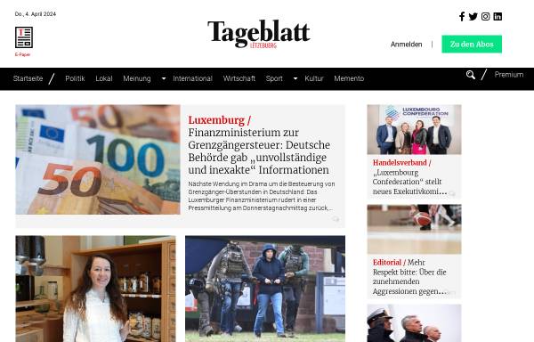 Vorschau von www.tageblatt.lu, Tageblatt