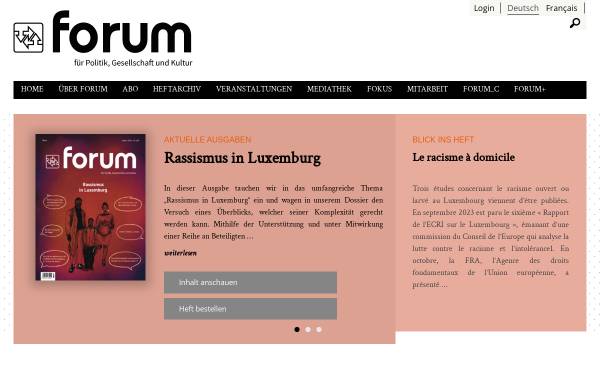 Vorschau von forum.lu, Forum – forum a.s.b.l.