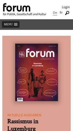 Vorschau der mobilen Webseite forum.lu, Forum – forum a.s.b.l.