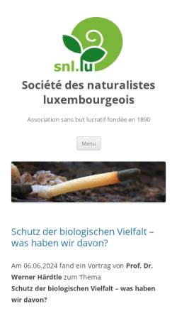 Vorschau der mobilen Webseite www.snl.lu, Société des naturalistes luxembourgeois a.s.b.l. - Naturforschende Gesellschaft Luxemburgs