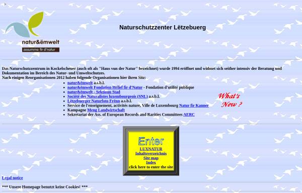 Vorschau von www.luxnatur.lu, Naturschutzzenter Luxemburg