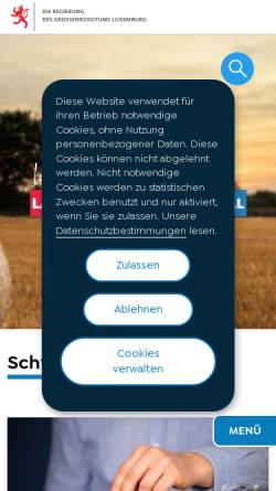 Vorschau der mobilen Webseite www.asta.etat.lu, ASTA, Ackerbauverwaltung Luxemburg