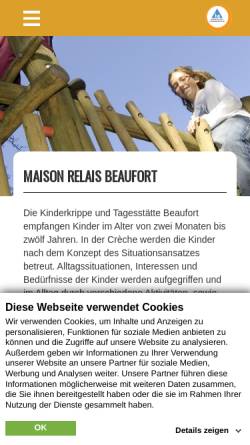 Vorschau der mobilen Webseite youthhostels.lu, Maison Relais Beaufort - Jugendherbergen Luxemburg