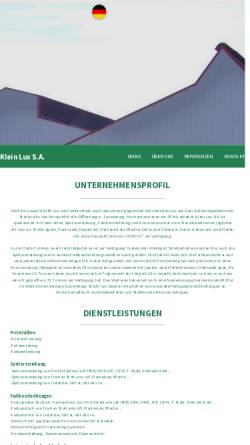 Vorschau der mobilen Webseite www.kleinlux.lu, Klein Lux s.a.