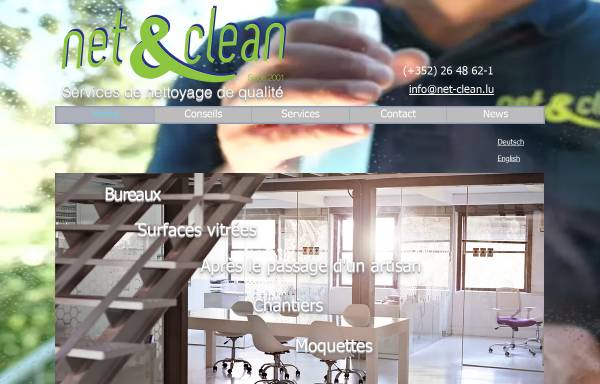Vorschau von www.net-clean.lu, Net & Clean S.à.r.l.