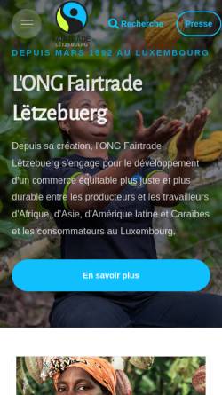 Vorschau der mobilen Webseite www.fairtrade.lu, Fairtrade Letzebuerg a.s.b.l.
