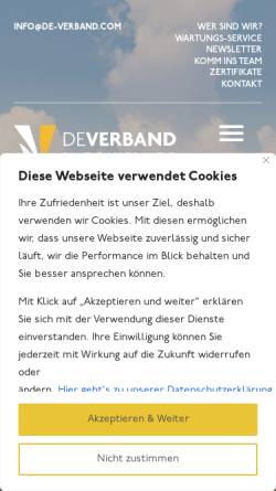 Vorschau der mobilen Webseite www.de-verband.lu, De Verband Group