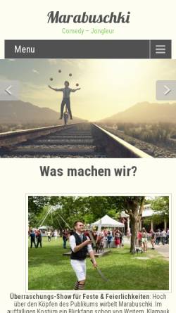 Vorschau der mobilen Webseite www.marabuschki.de, Marabuschki