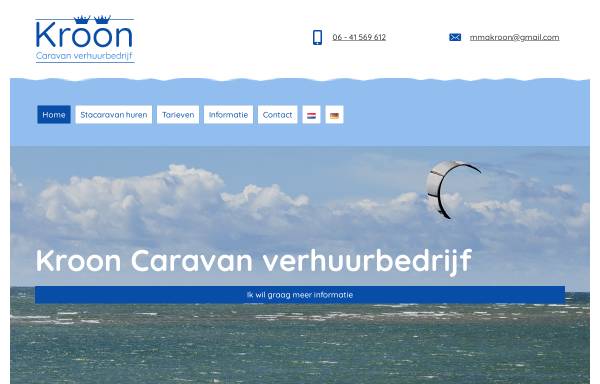 Vorschau von www.mmakroon.nl, Kroon Caravans