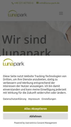 Vorschau der mobilen Webseite www.luna-park.de, Luna-Park GmbH