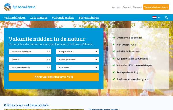 Vorschau von www.fijnopvakantie.nl, Fijn op Vakantie