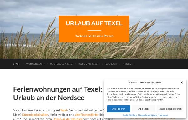 Vorschau von www.texel-porsch.de, Urlaub auf Texel, Familie Porsch