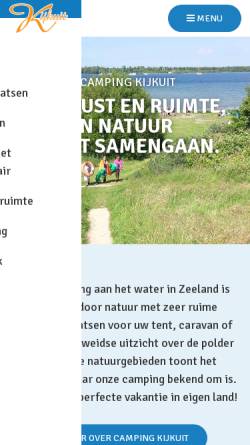 Vorschau der mobilen Webseite camping-kijkuit.nl, Landschaftscampingplatz Kijkuit