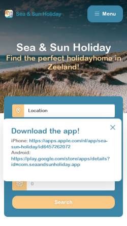 Vorschau der mobilen Webseite www.seasunholiday.com, Sea & Sun Holiday
