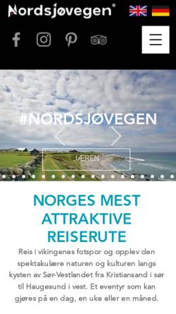 Vorschau der mobilen Webseite www.nordsjovegen.no, Nordsjøvegen