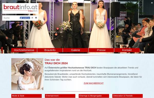Vorschau von www.hochzeit-brautinfo.at, Der exklusive Hochzeitsführer