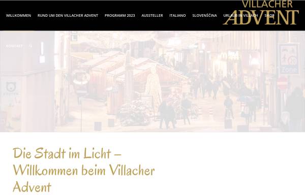 Vorschau von www.villacheradvent.at, Villacher Advent - Villacher Altstadtmärkte GmbH