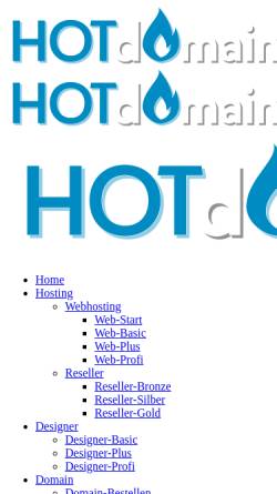 Vorschau der mobilen Webseite www.hotdomains.at, Hotdomains Internet Service - Robert Kerper