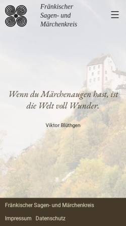 Vorschau der mobilen Webseite www.erzaehlkreis-maerchen.de, Fränkischer Sagen- und Märchenkreis