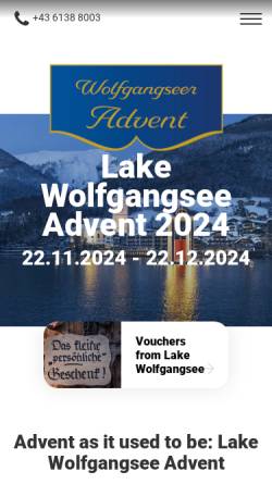 Vorschau der mobilen Webseite www.wolfgangseer-advent.at, Wolfgangsee - Wolfgangseer Advent