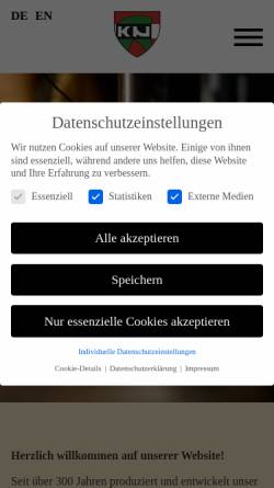 Vorschau der mobilen Webseite www.kn.sattlerei.at, Sattlerei Niedersüß