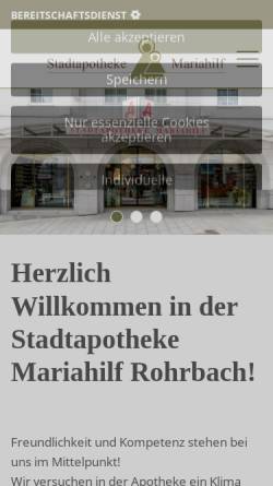 Vorschau der mobilen Webseite www.apotheke-rohrbach.at, Stadtplatzapotheke Rohrbach