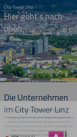 Vorschau der mobilen Webseite www.citytowerlinz.at, City Tower Linz